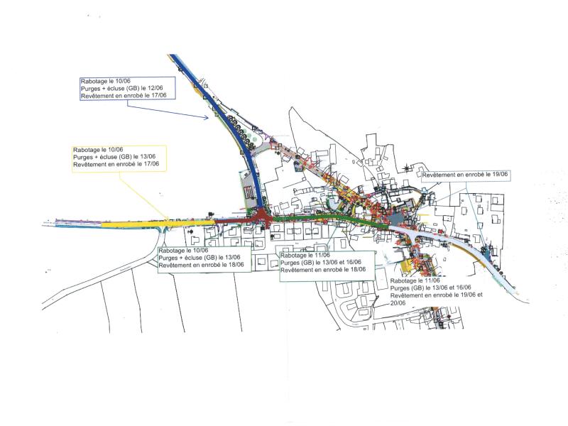 ROUTE BARREE travaux d'enrobés